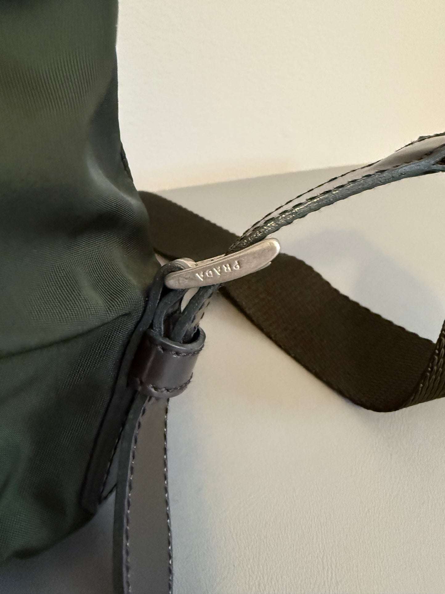 Y2K Prada Green Nylon Backpack