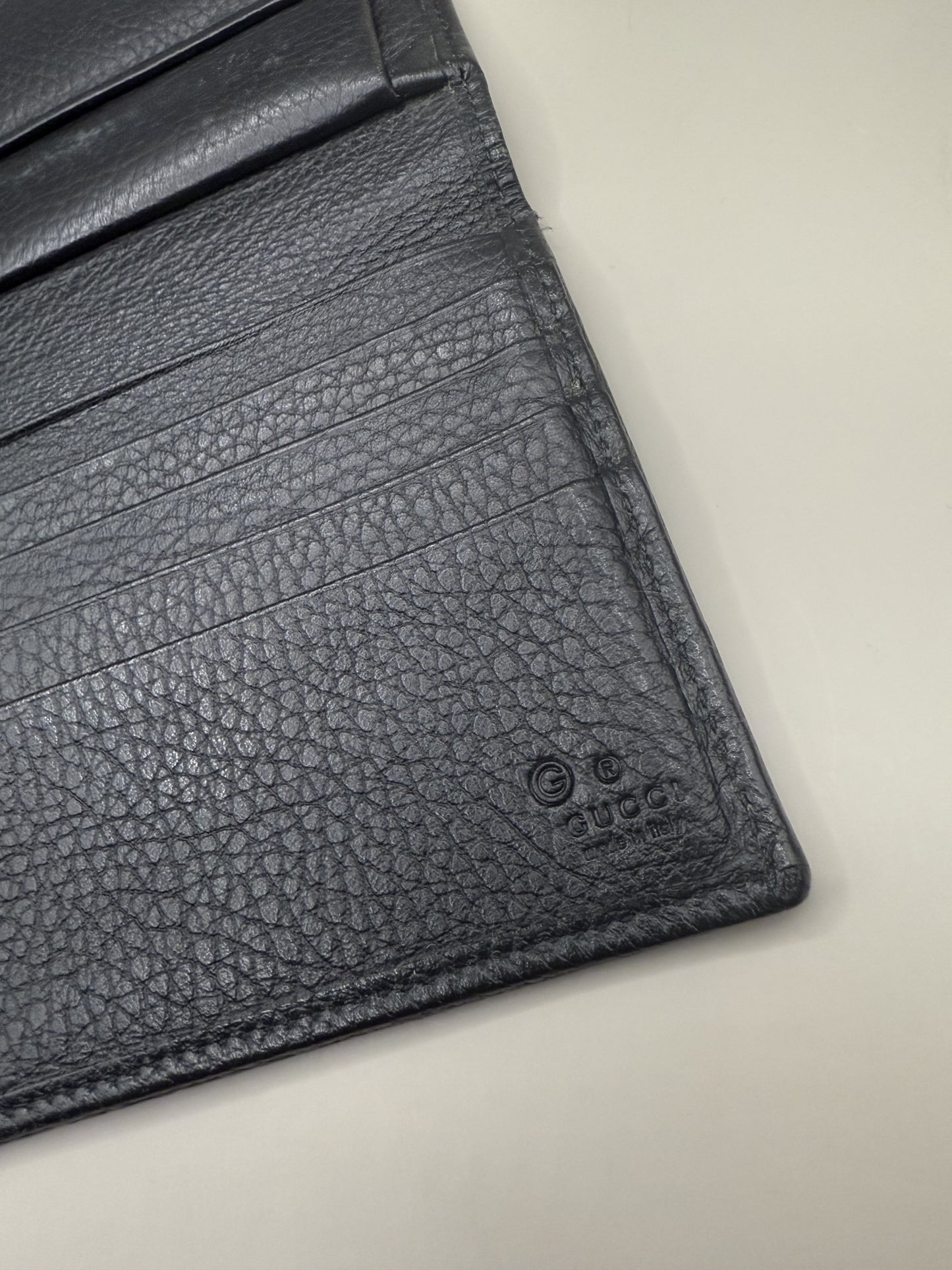 Vintage Black Gucci Denim Long Wallet