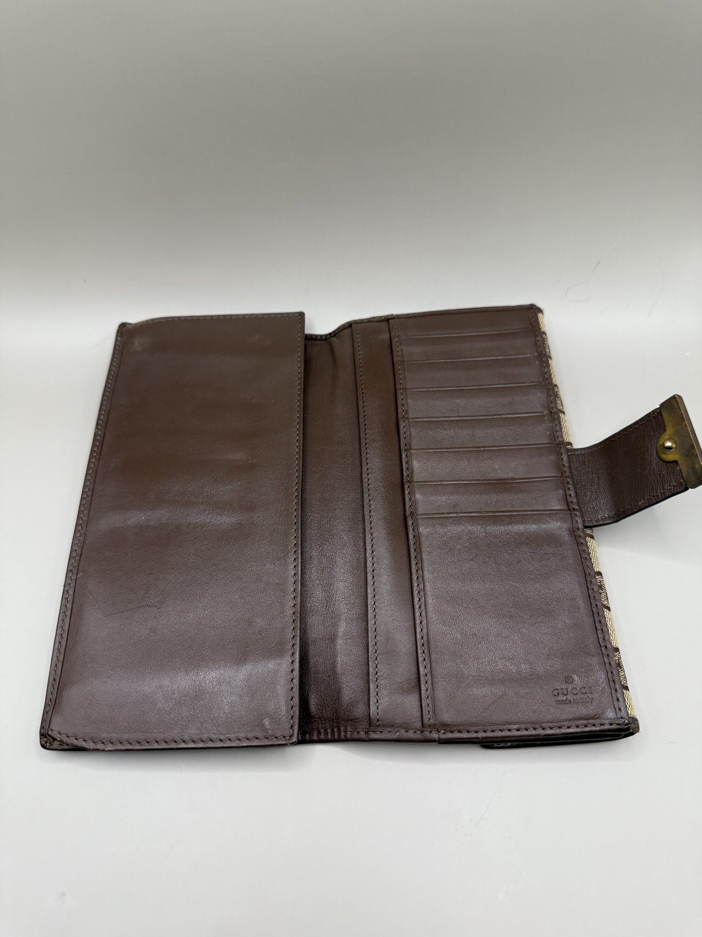 Vintage Gucci Monogram Long Wallet