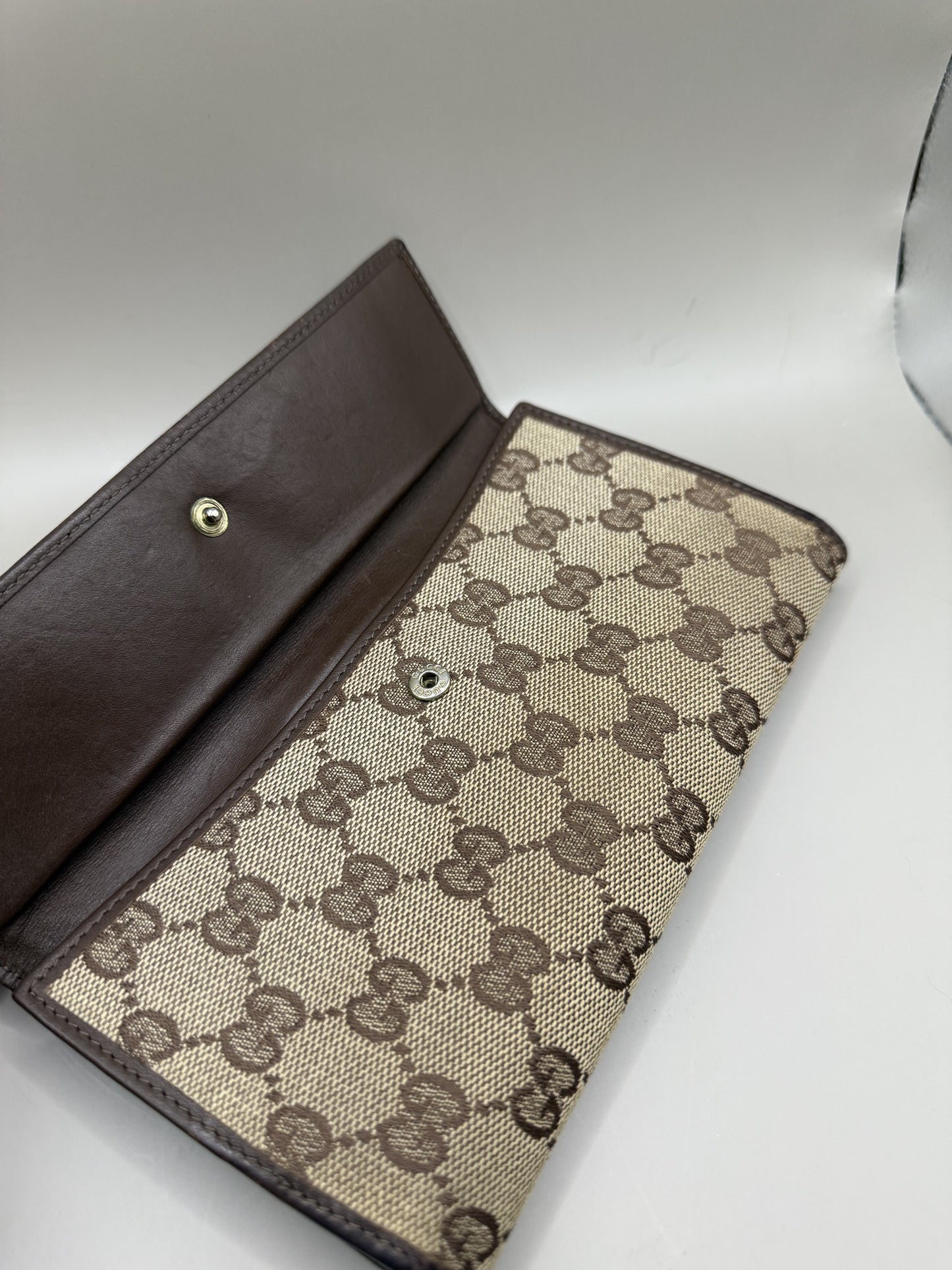 Vintage Gucci Monogram Long Wallet
