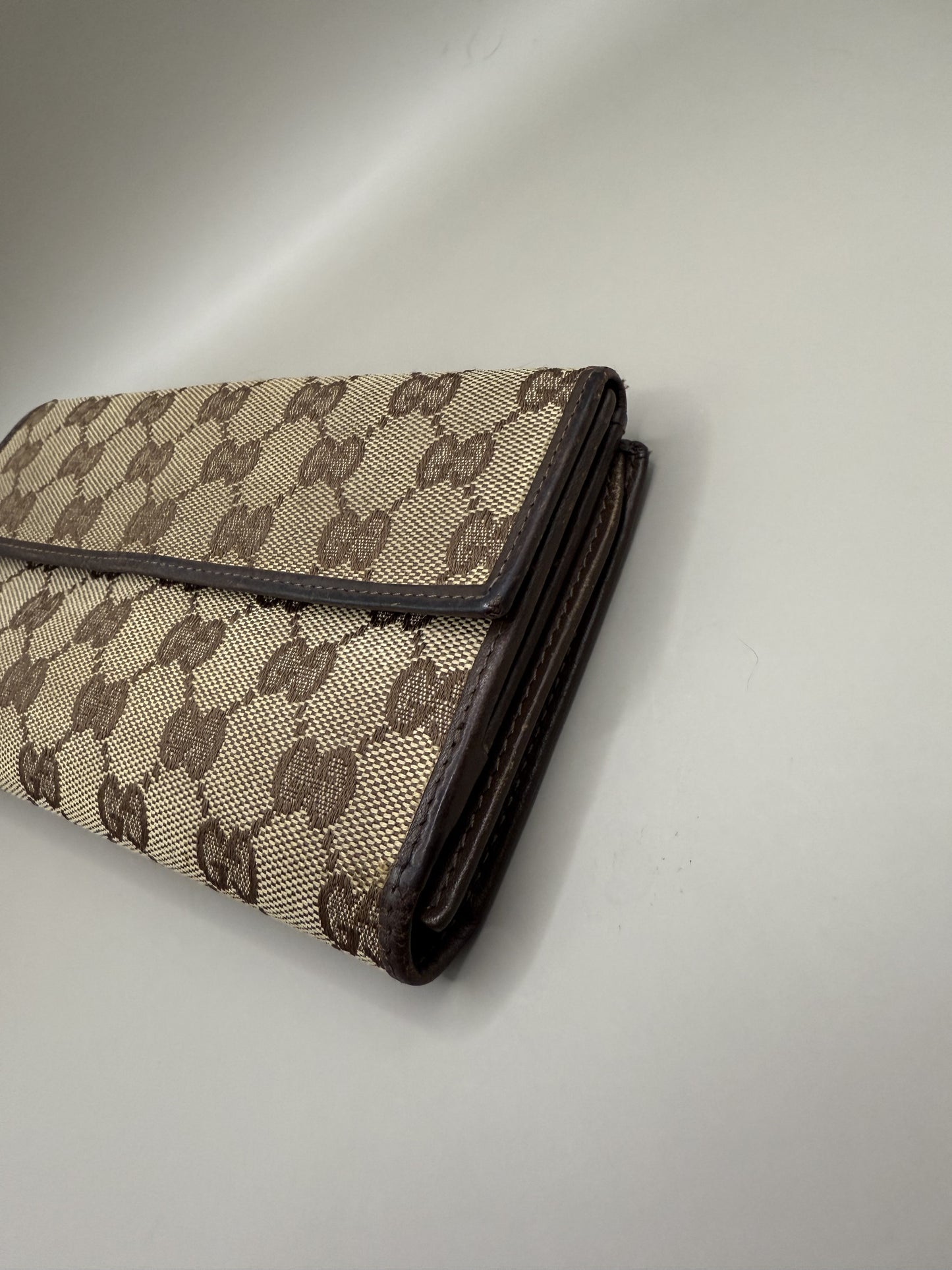 Vintage Gucci Monogram Long Wallet