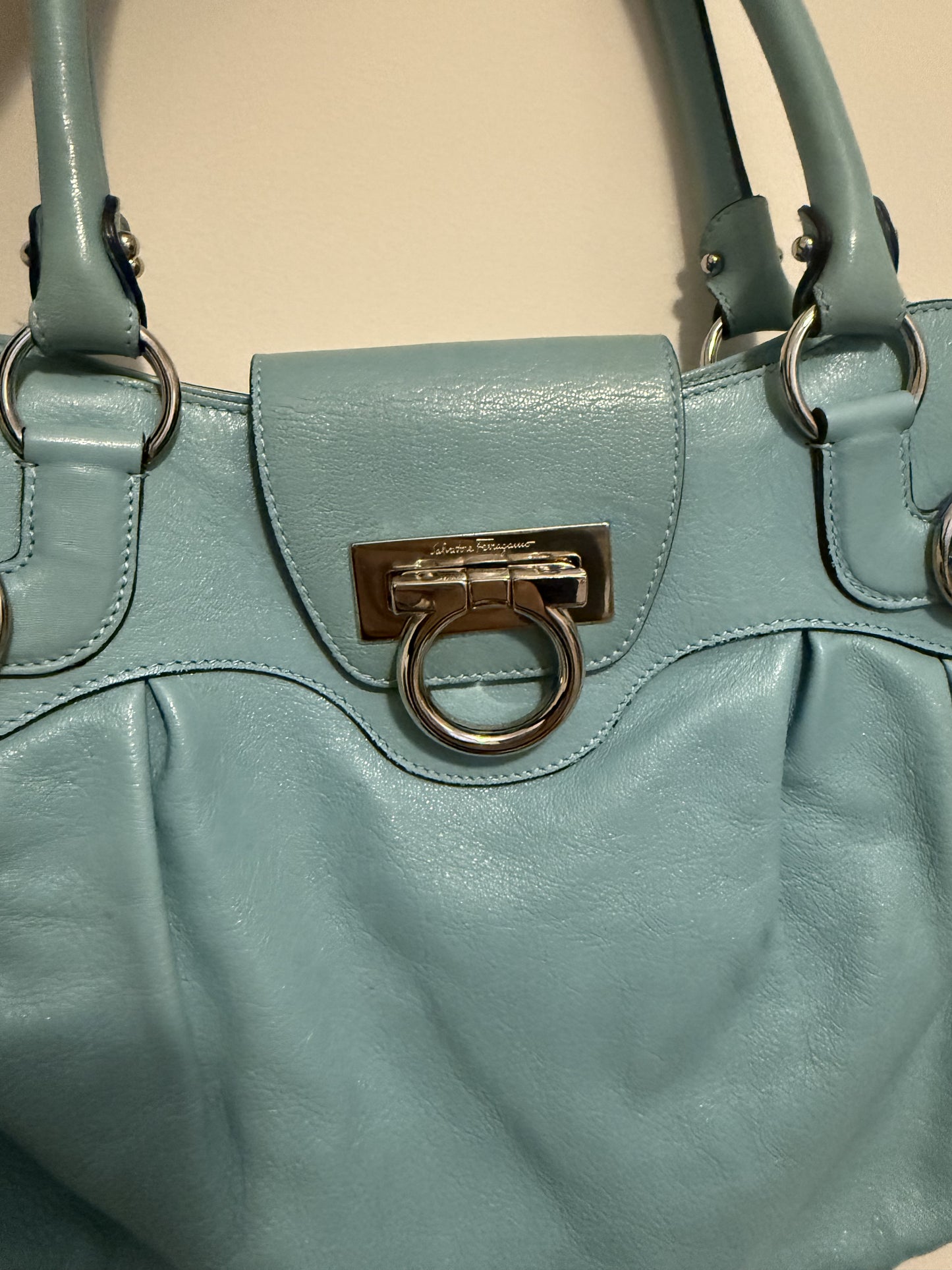Salvatore Ferragamo Tiffany Blue Handbag