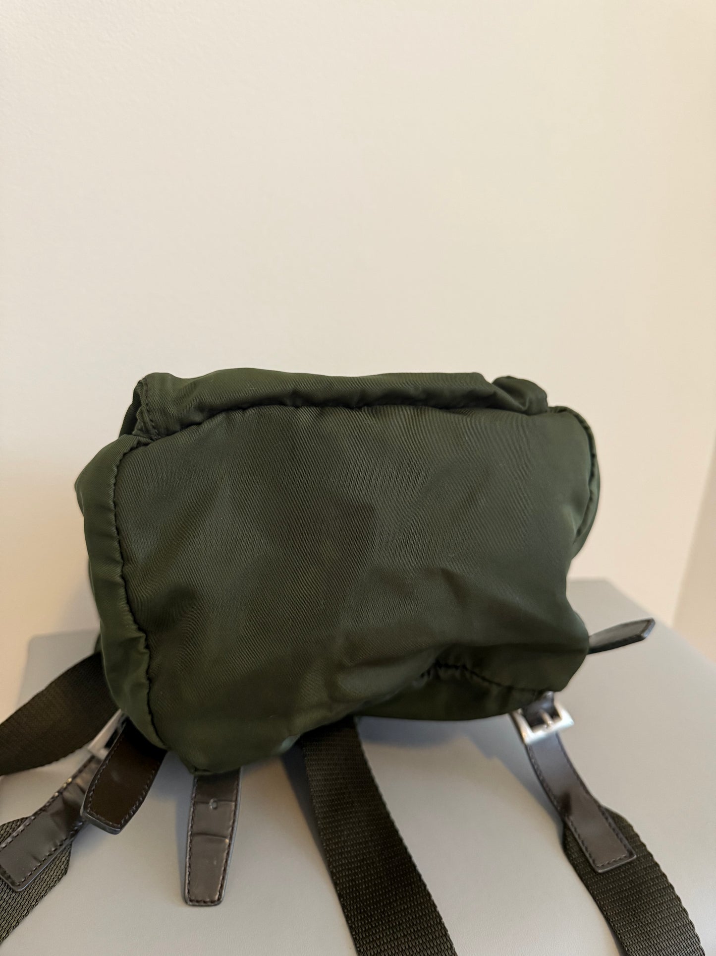 Y2K Prada Green Nylon Backpack