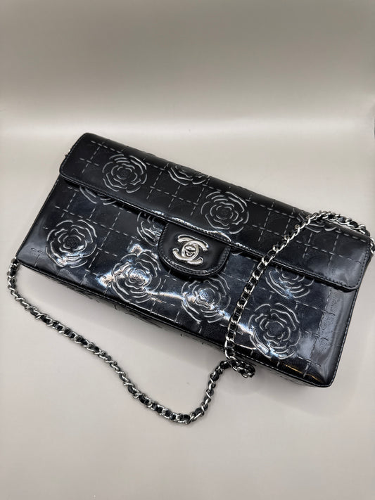 Limited Edition 2002 Chanel Camellia Flower East West Flap Bag