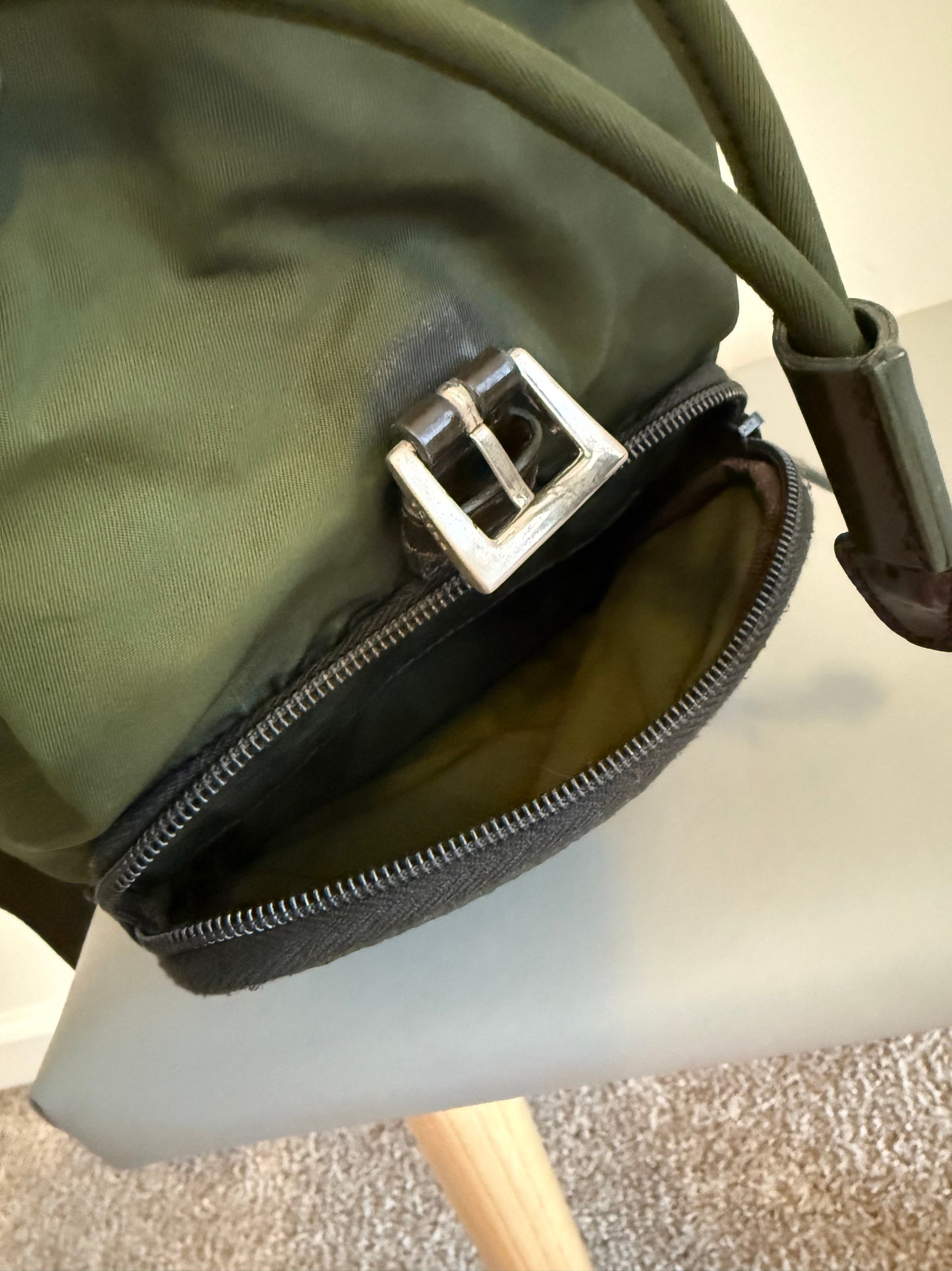 Y2K Prada Green Nylon Backpack