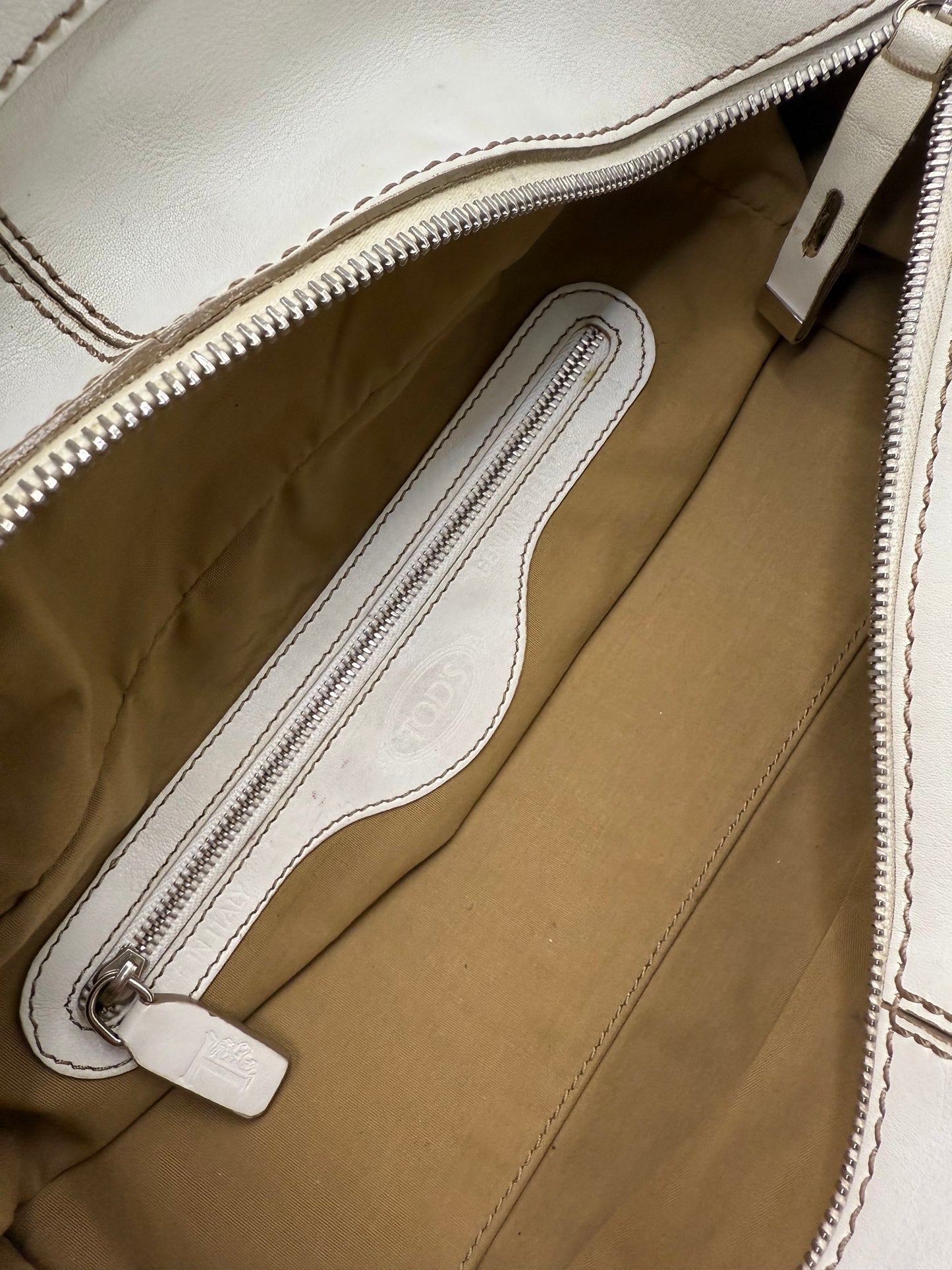 White Tod’s Leather Satchel