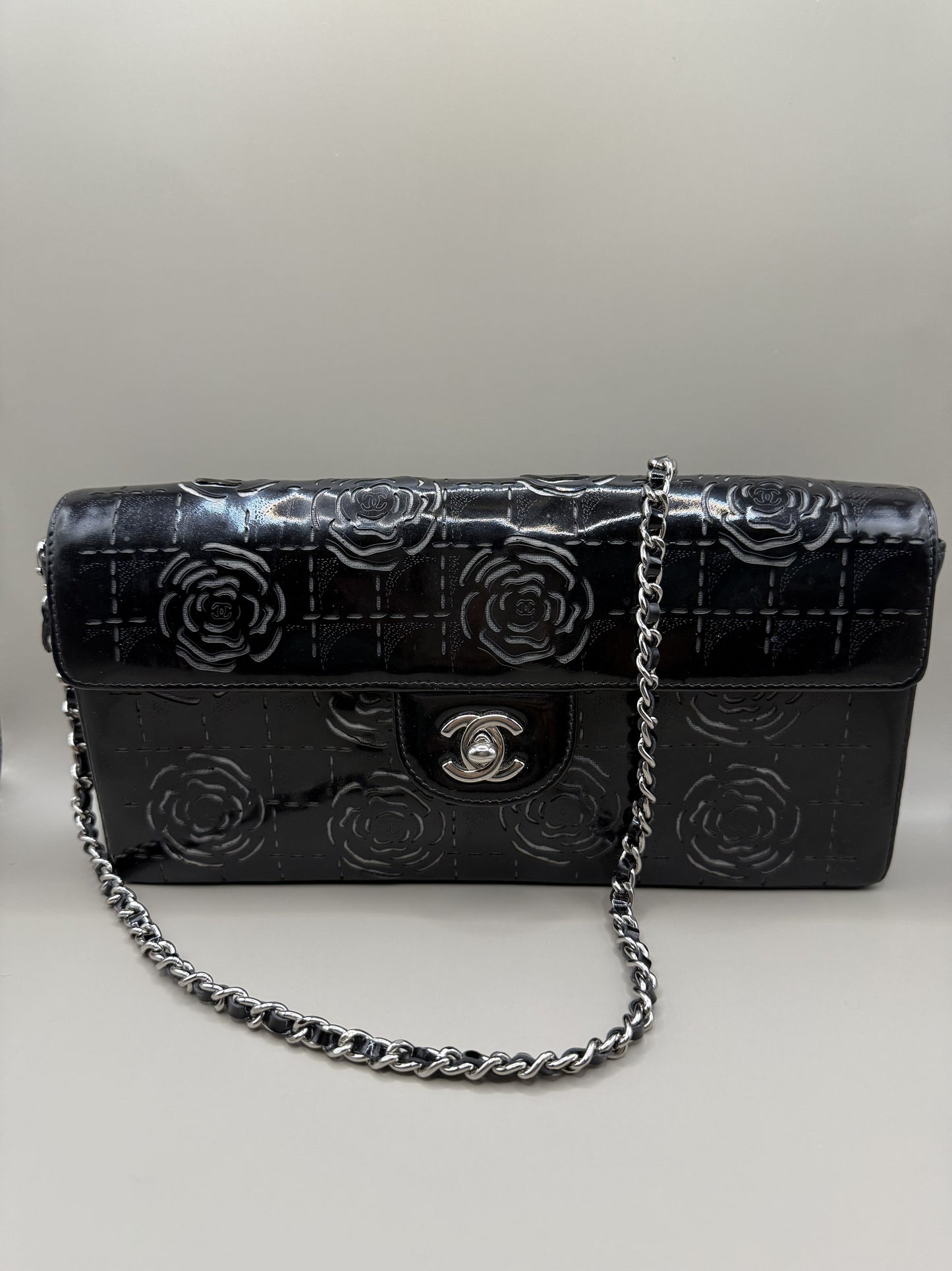 Limited Edition 2002 Chanel Camellia Flower East West Flap Bag