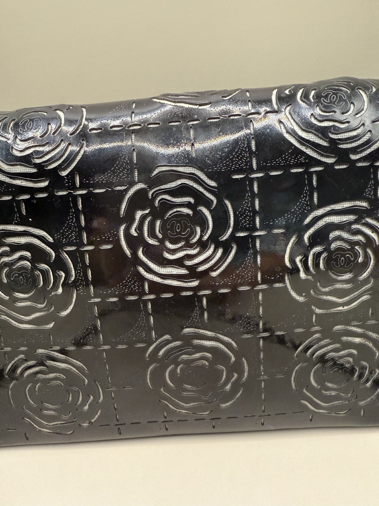 Limited Edition 2002 Chanel Camellia Flower East West Flap Bag