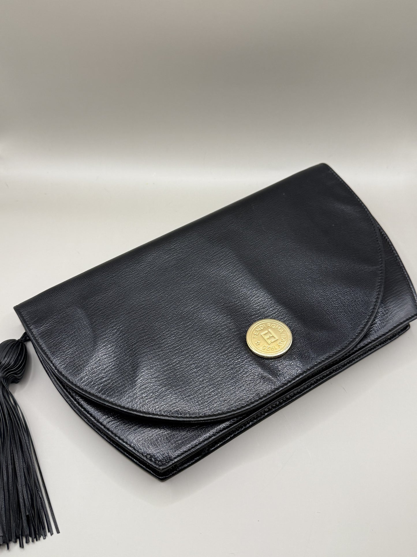 Vintage 90s Fendi Black Leather Bag - multiwear