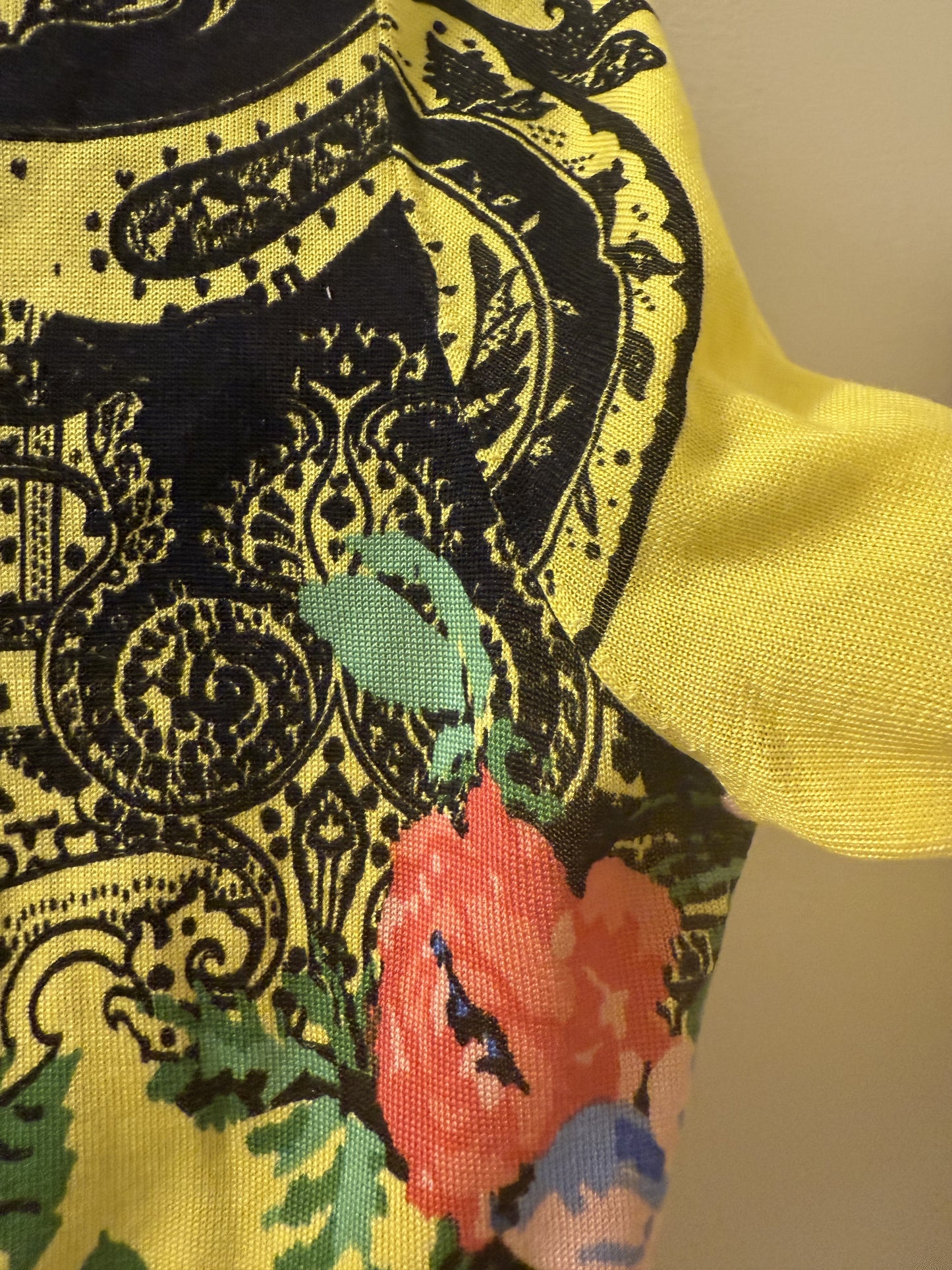 ETRO Milano Printed Yellow Floral Shirt - 48IT