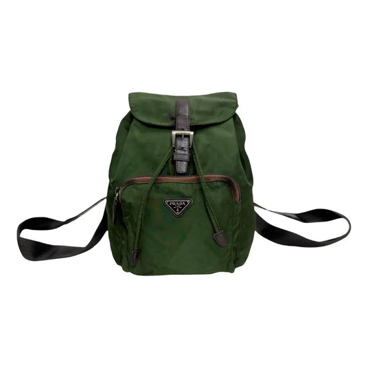 Y2K Prada Green Nylon Backpack